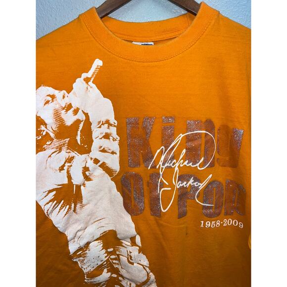 Vintage Michael Jackson Shirt King Of Pop Phat Dog 2009 Orange Singer Tee 2XL - Picture 6 of 10